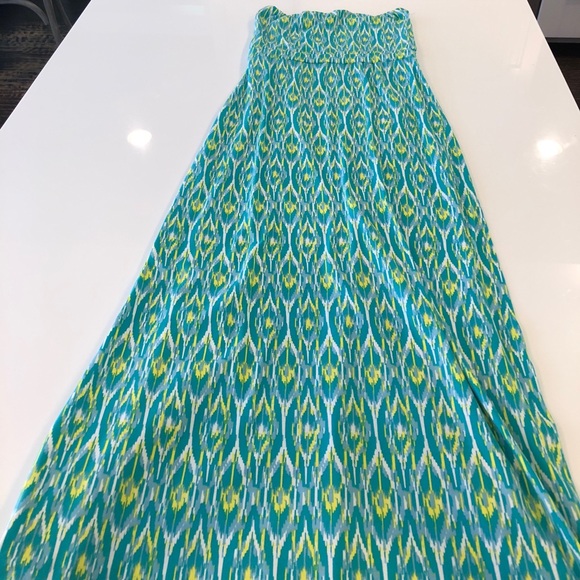 All for Color Strapless Maxi Dress size M - Picture 2 of 4